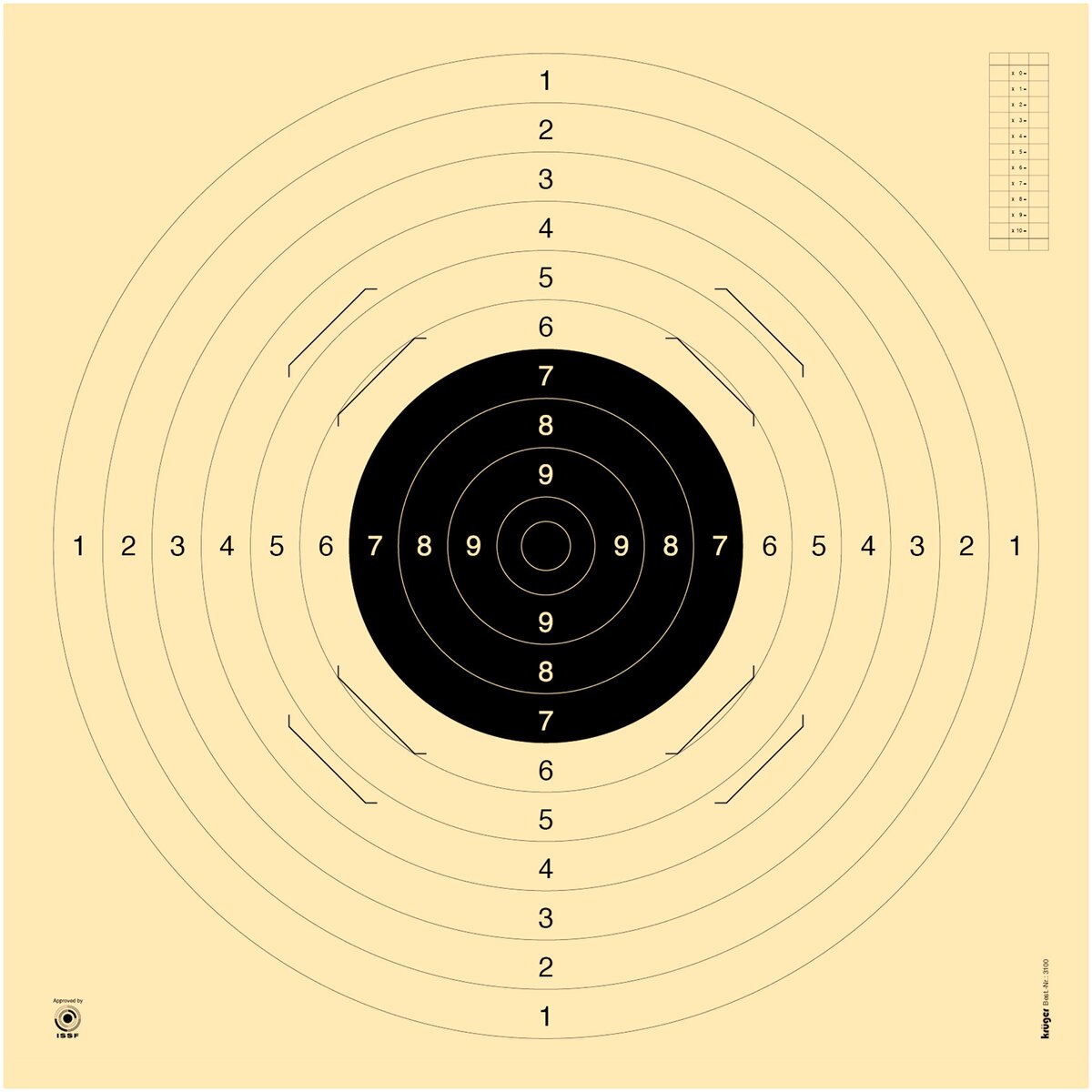 Krüger Druck + Verlag Shooting target pistol 25/50 m, rifle 100 m – 125 pieces
