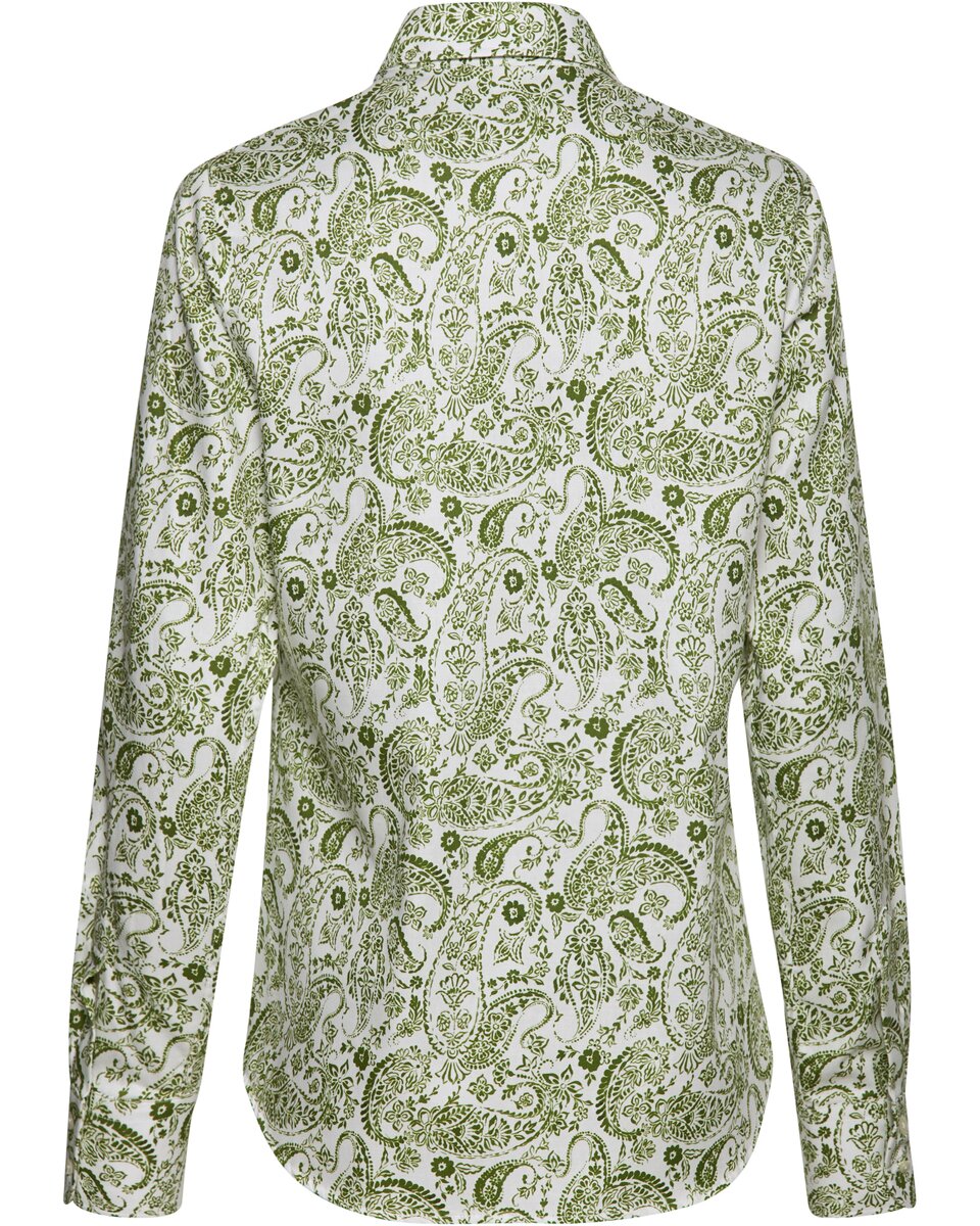 Luis Steindl Paisley blouse with flowers (White/Green)