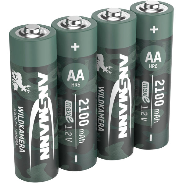 Ansmann NiMH 2100 baterijas – 4 gabali, ideāli piemēroti dzīvnieku novērošanas kamerām