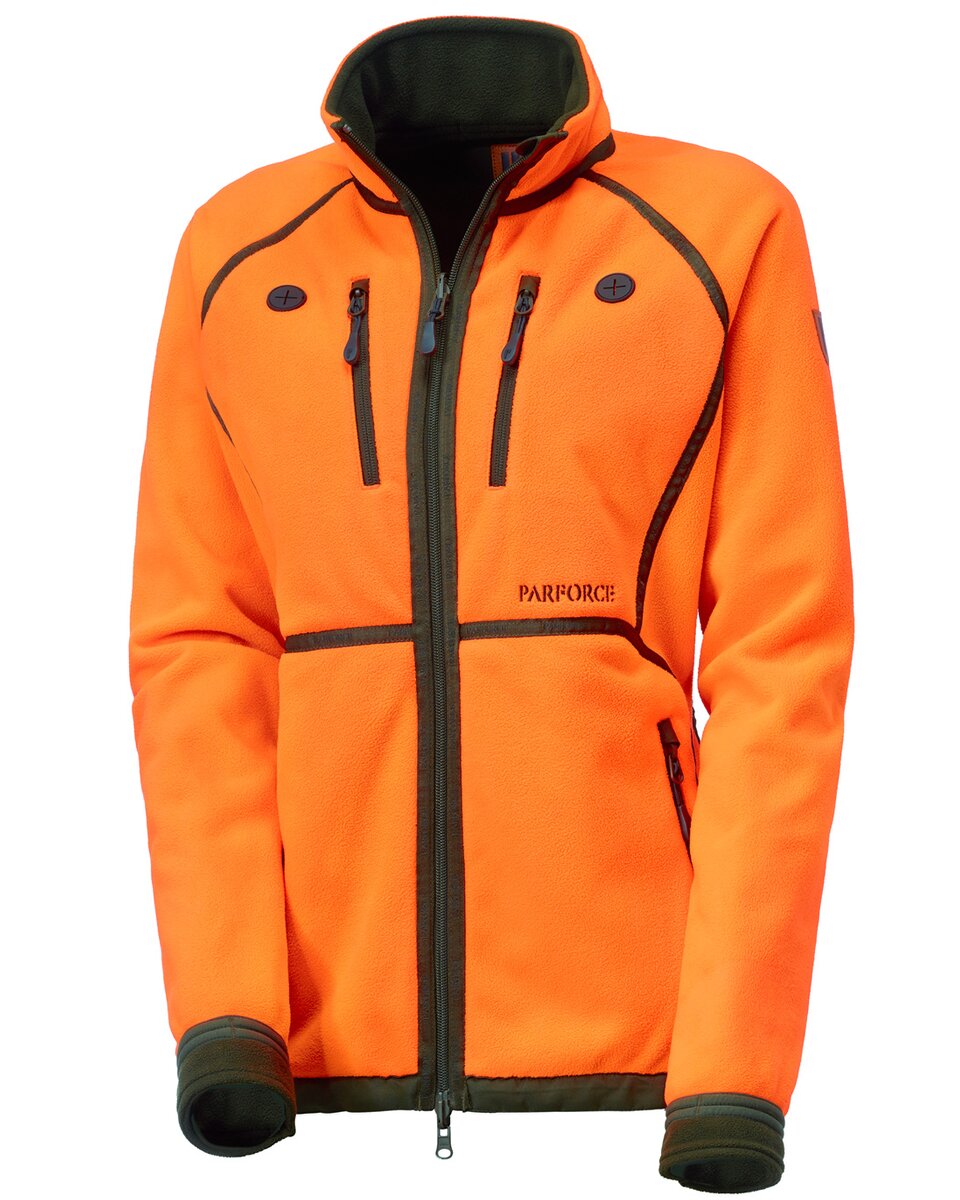 Parforce Women's reversible fleece jacket Reverse Pro (Olive/signal orange)