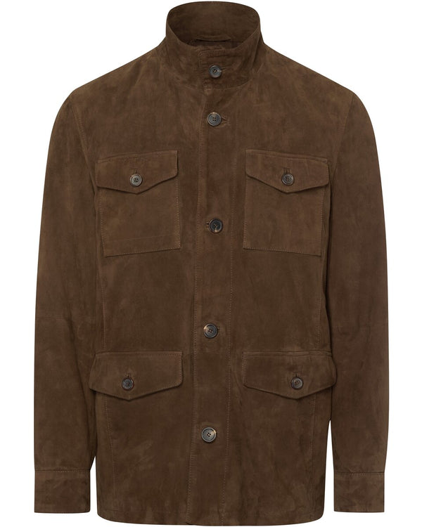Highmoor leather jacket with pockets (Cognac)