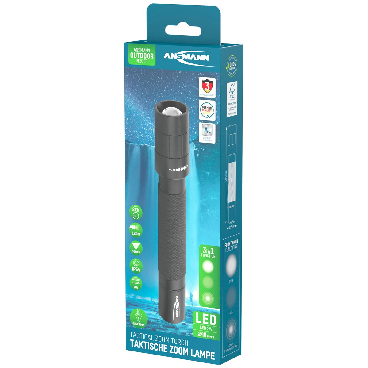 Ansmann M200F 5W LED flashlight