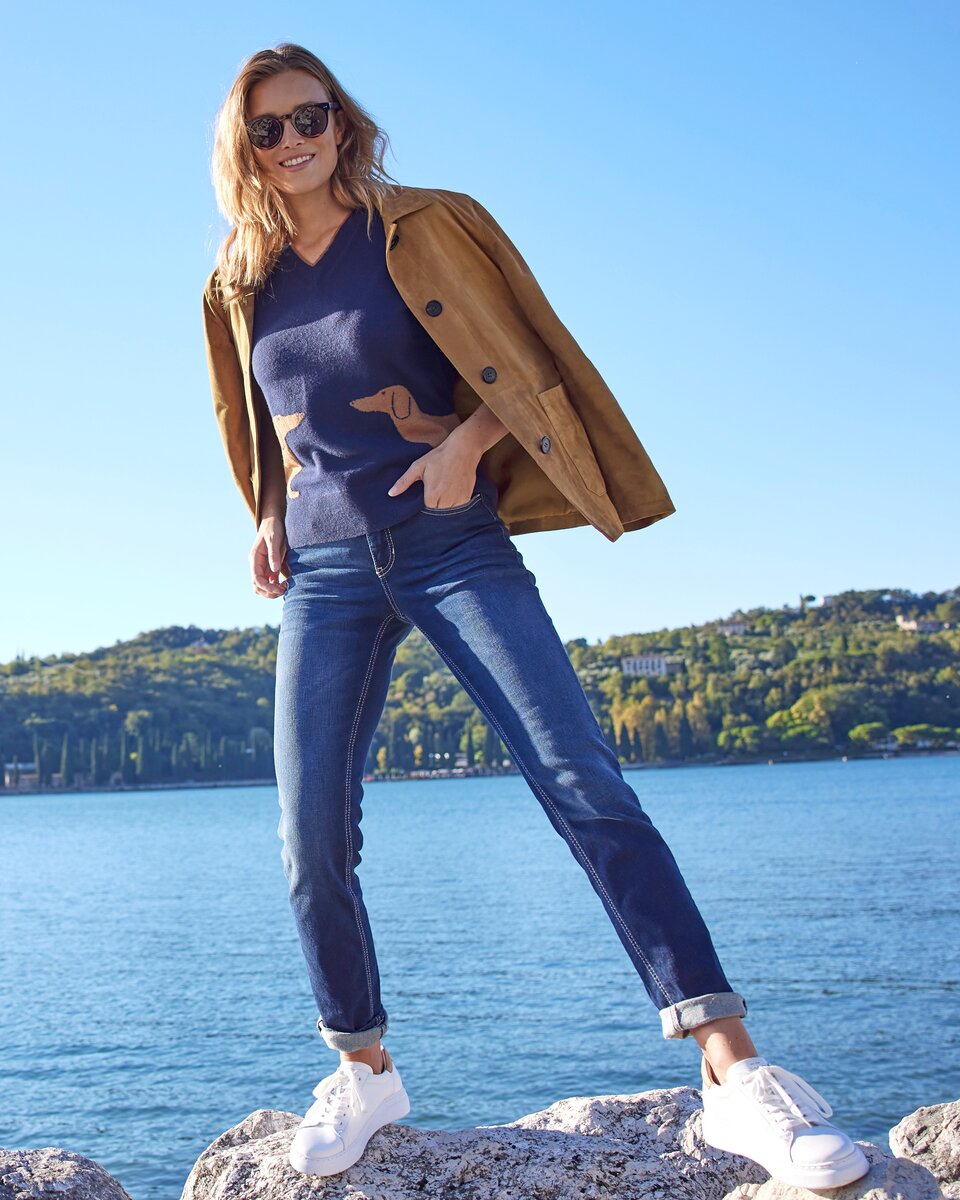 Brigitte von Schönfels Leather shirt jacket (Brown)