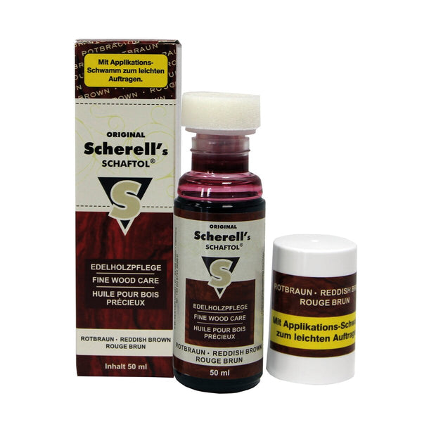 Масло для дерева Scherells Schafftol, красно-коричневое (флакон 50 мл) 0,05 л
