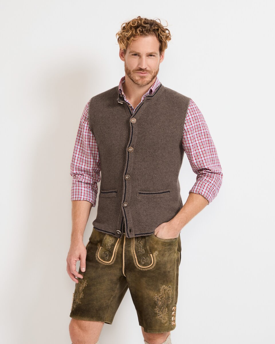 Luis Steindl Left-left knitted vest (Brown)