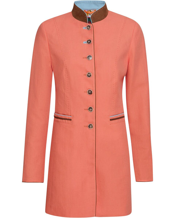 Reitmayer frock coat with contrasting details (Light orange)