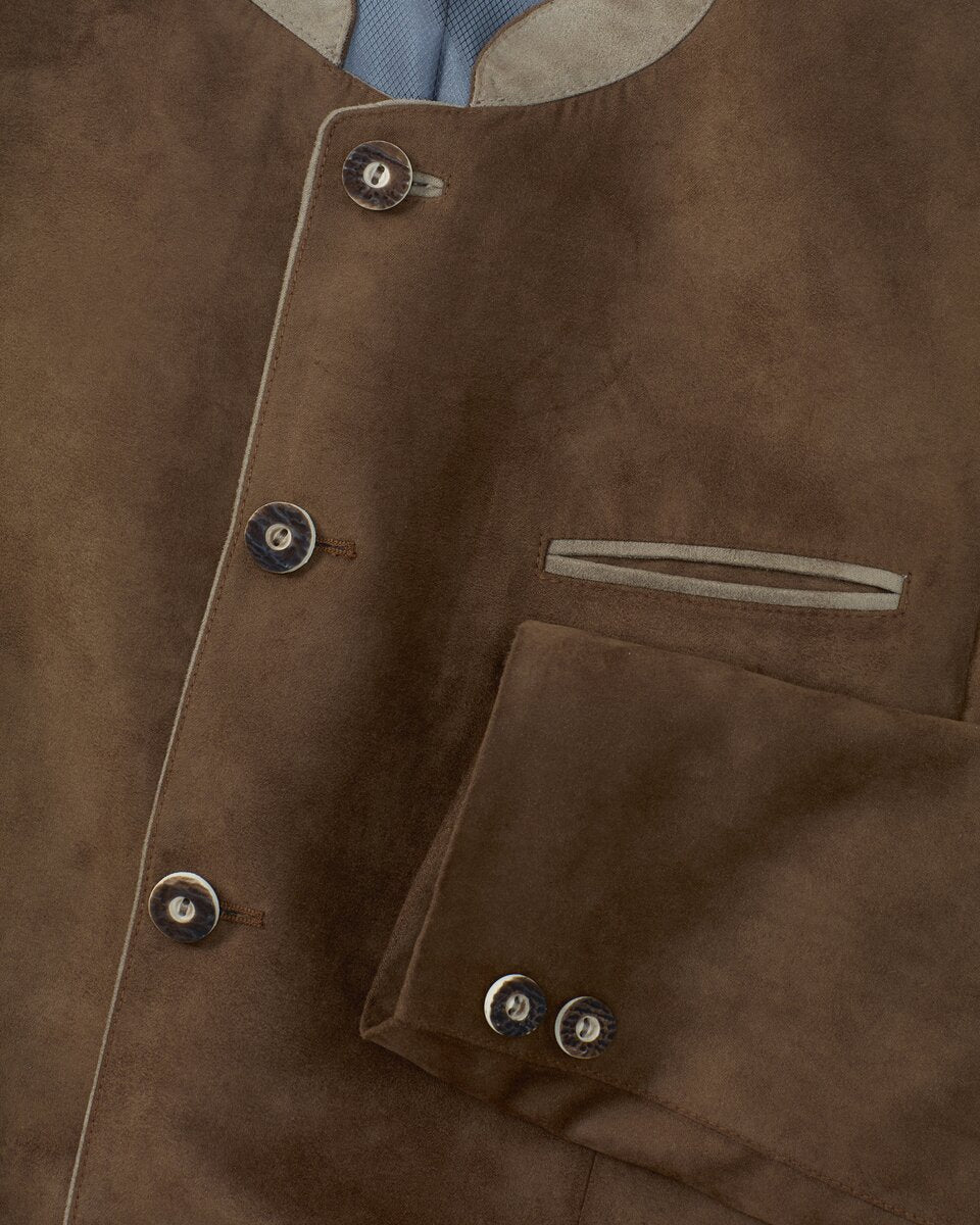 Luis Steindl Jacket with suede look (Brown)