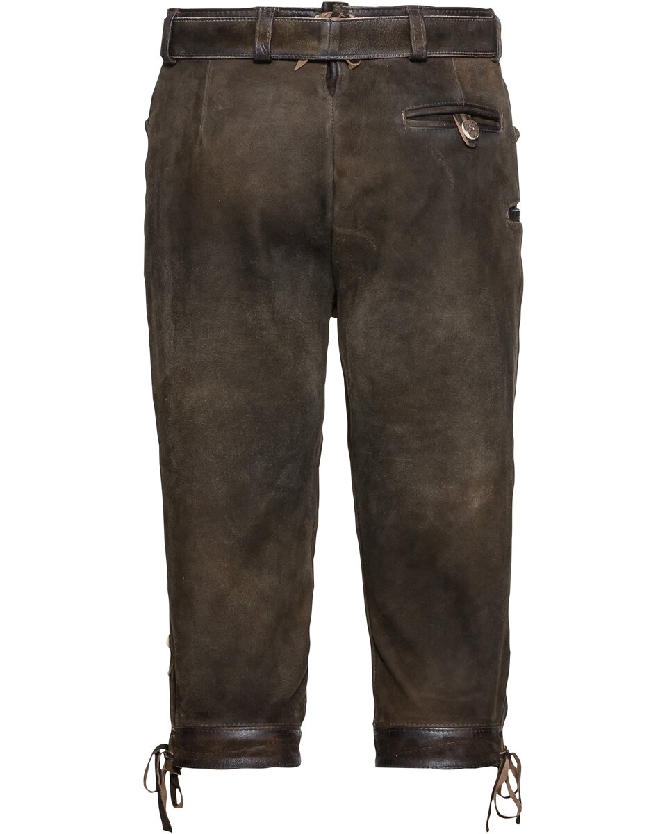 Luis Steindl Knee-length leather trousers (Brown)