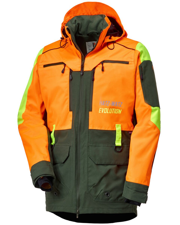 Parforce Hatz-Watz Waterproof hunting jacket (Signal orange/olive)