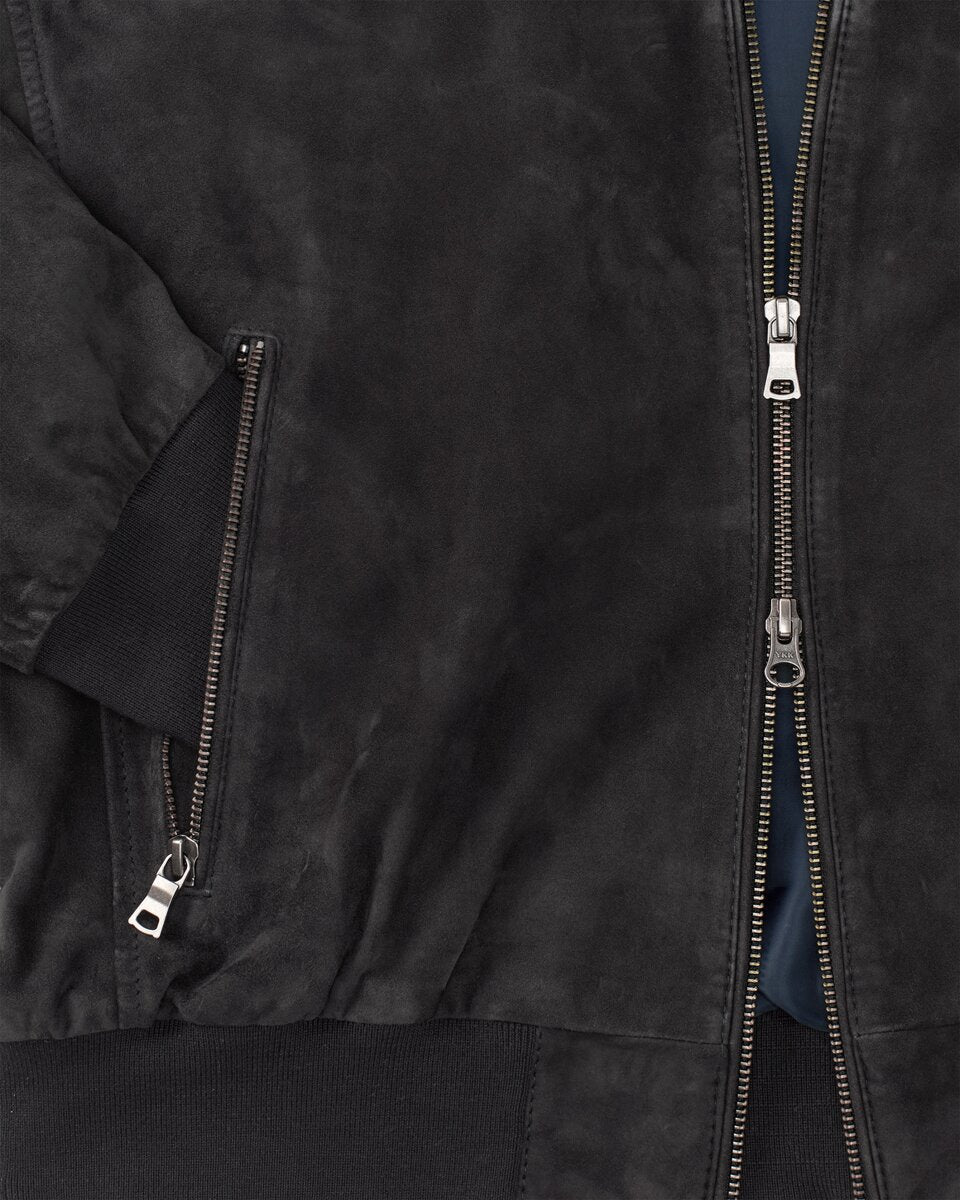 Highmoor Leather blouson (Marine)