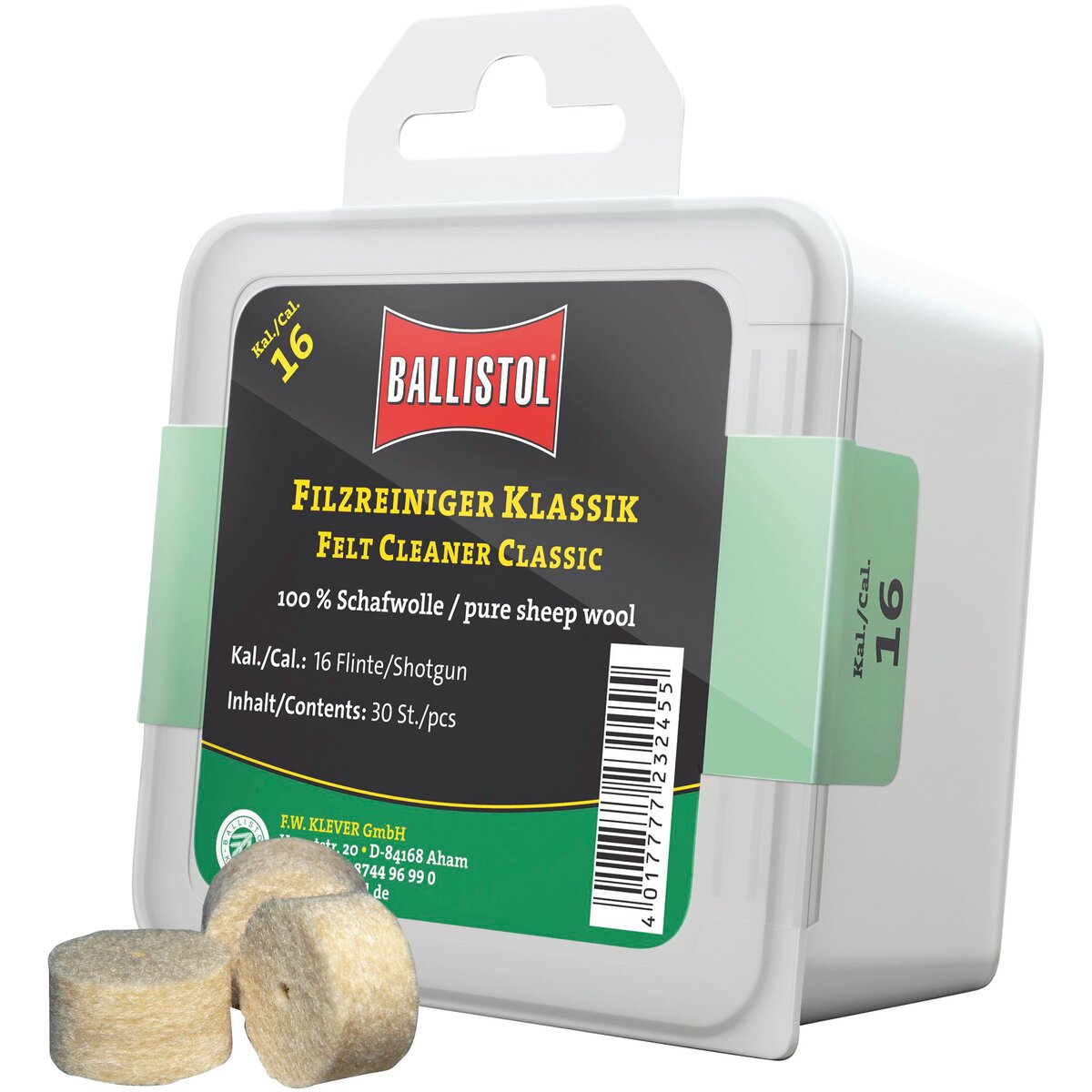 BALLISTOL Filca tīrītājs classic (16. kalibrs, 30 gab.)