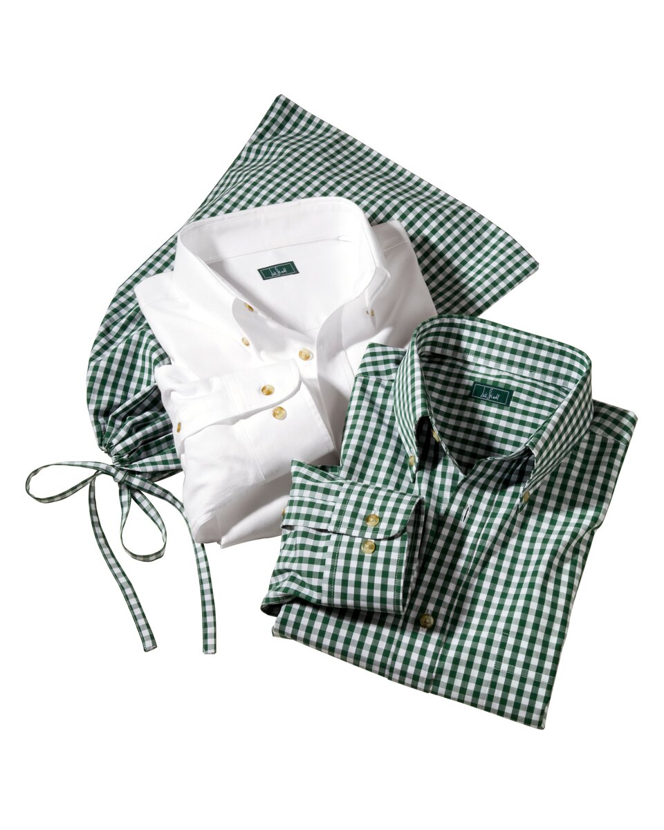Luis Steindl Traditional shirt, pack of 2 (Green/white.)
