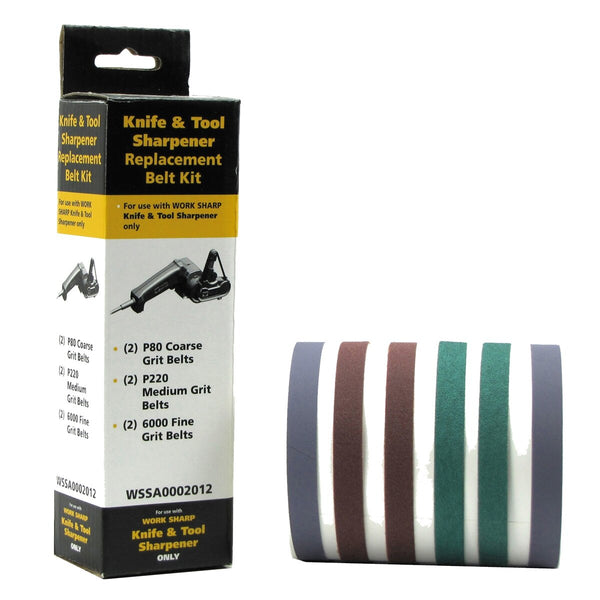 WorkSharp Knife and Tool Sharpener Sanding Belt - Pack of 6 (Grinding belt set)
