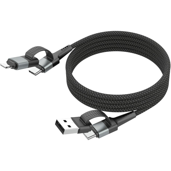 Ansmann magnētiskais USB-A un USB-C uzlādes kabelis
