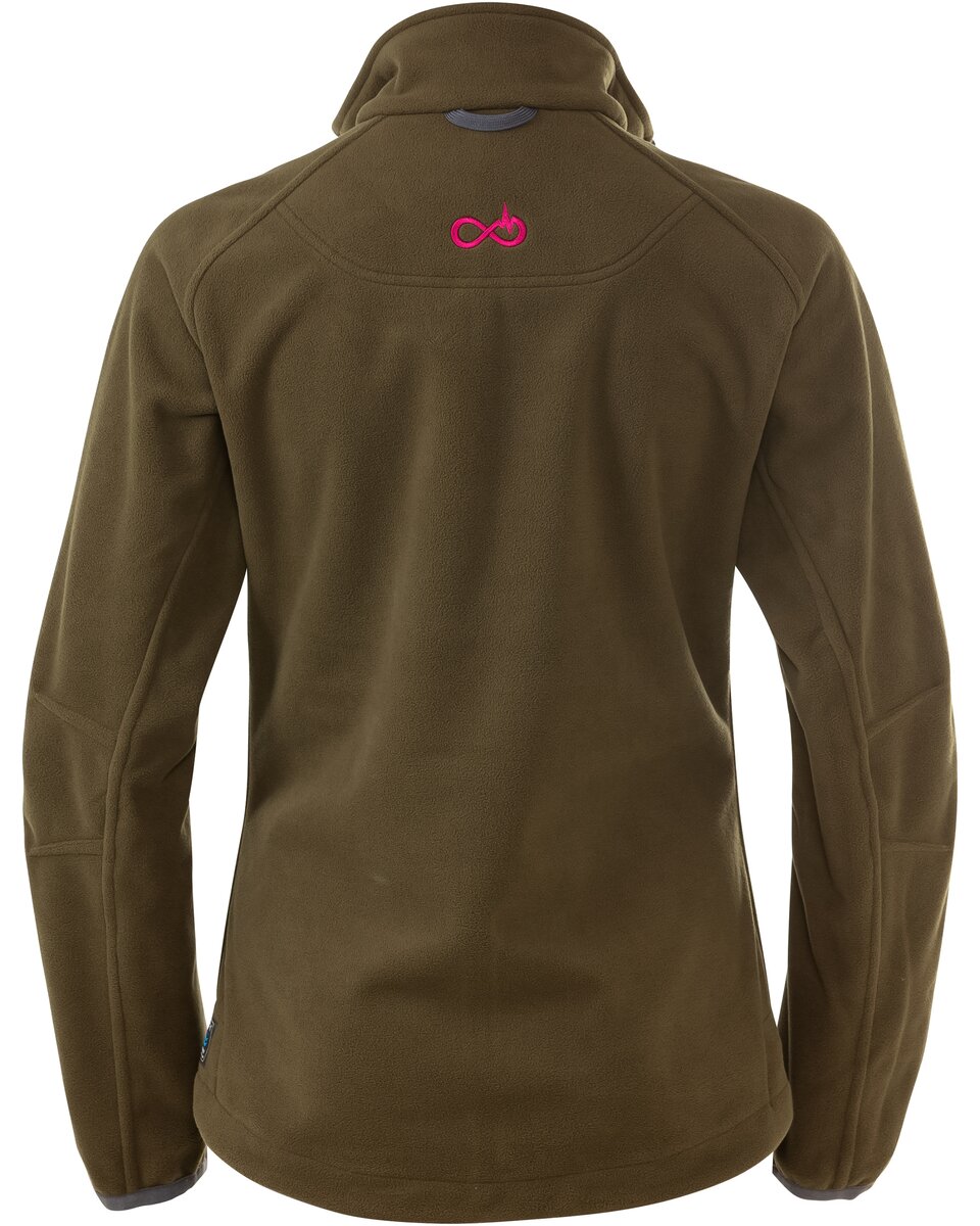 Merkel Gear Women's reversible fleece jacket HELIX (Olive/orange)