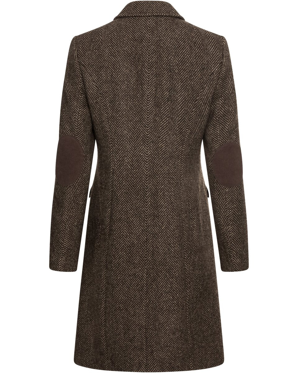 Highmoor Herringbone coat (Dark brown)