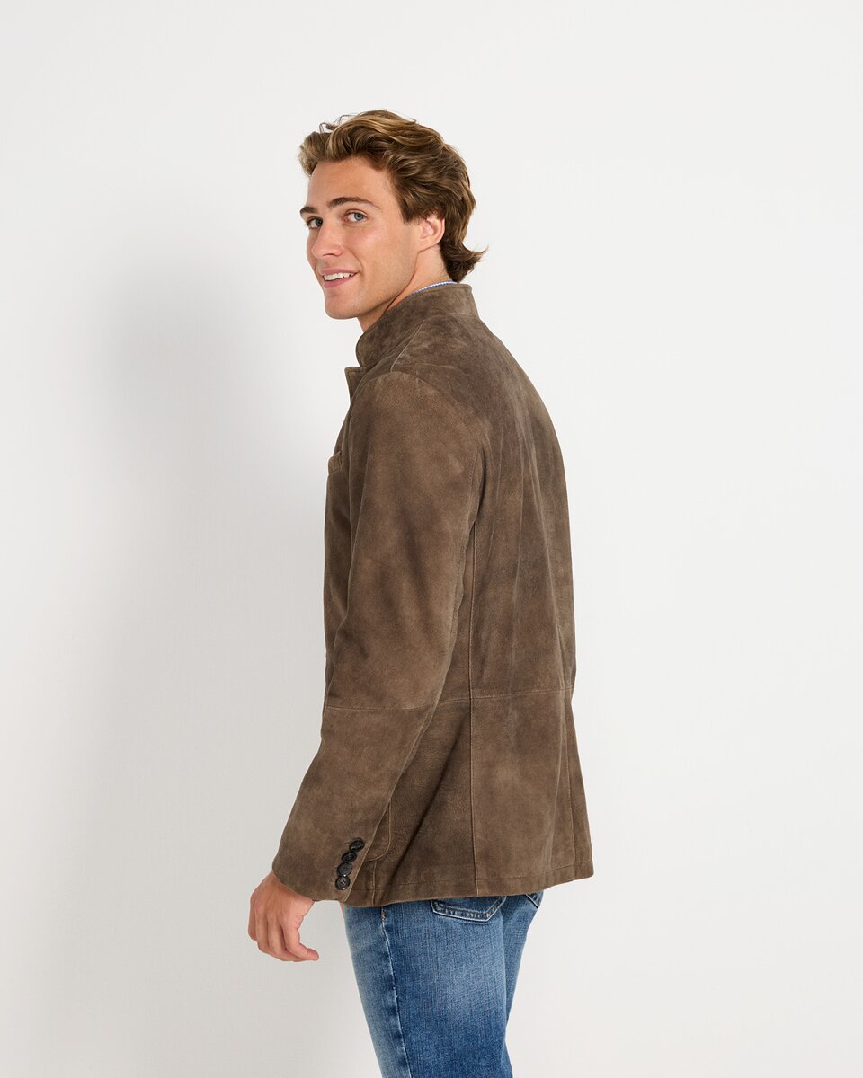 Reitmayer Leather jacket with stand-up collar (Cognac)