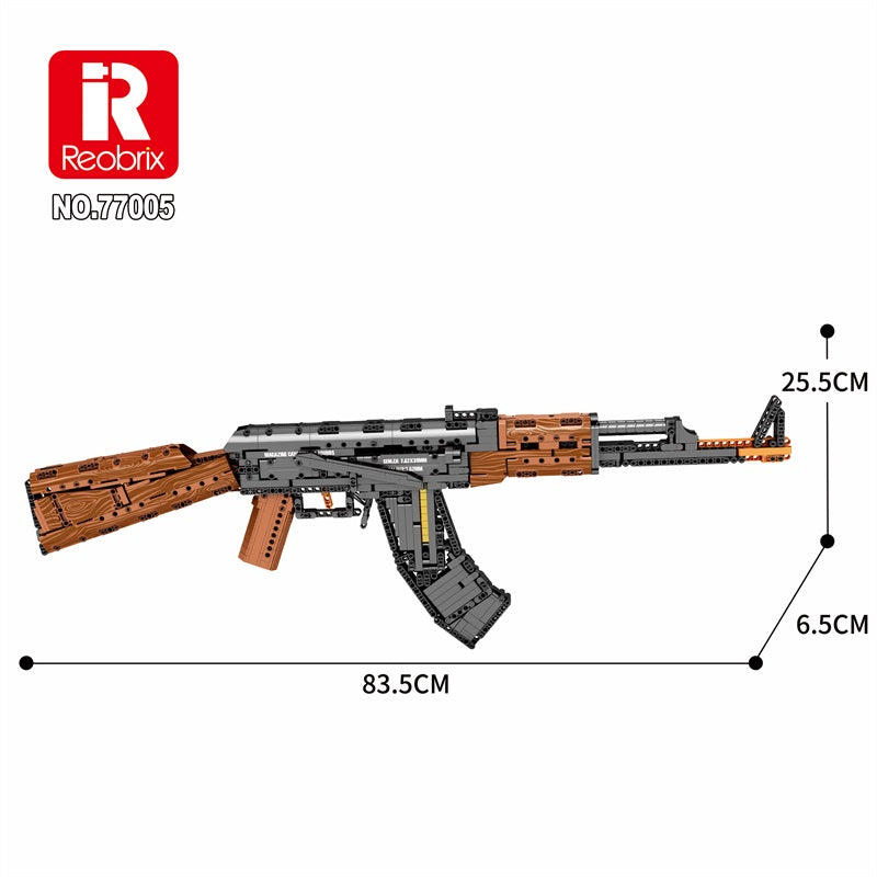 Reobrix AK-47 Assault Rifle — Building Block Model Kit (1,238 pcs)