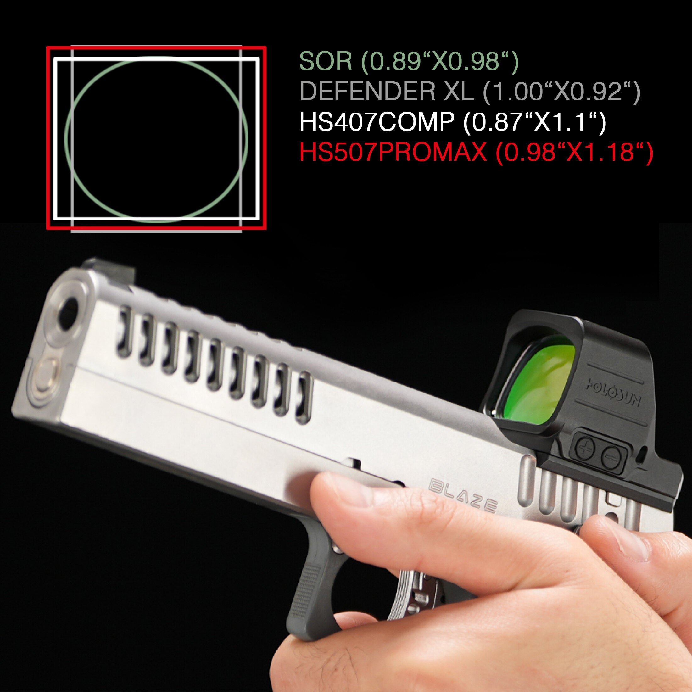 HS507-PROMAX-RD-PRS — Red PRO Reticle/Shake Awake