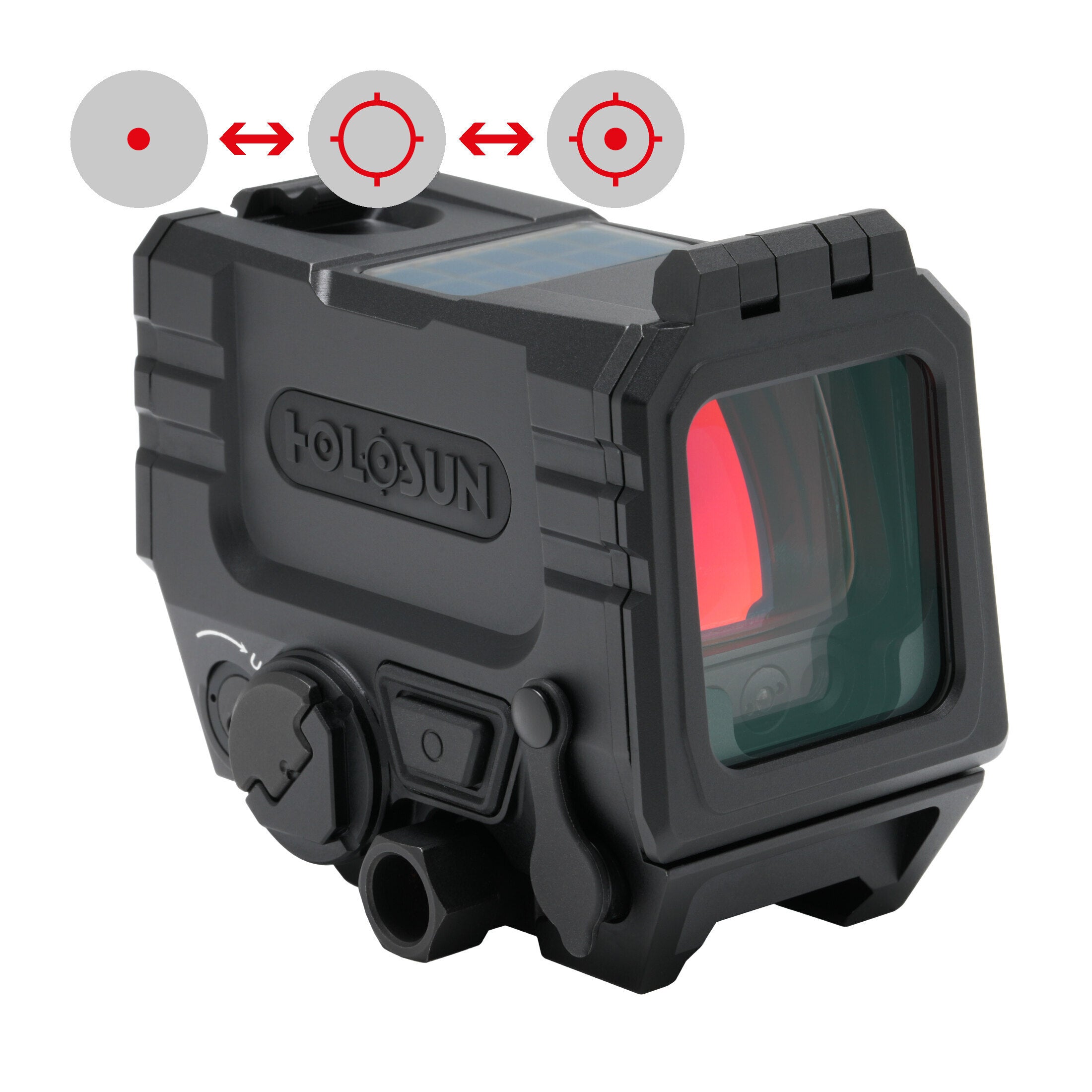 AEMS-EVO-DUAL — Red Circle Dot, Solar, Green & IR Laser