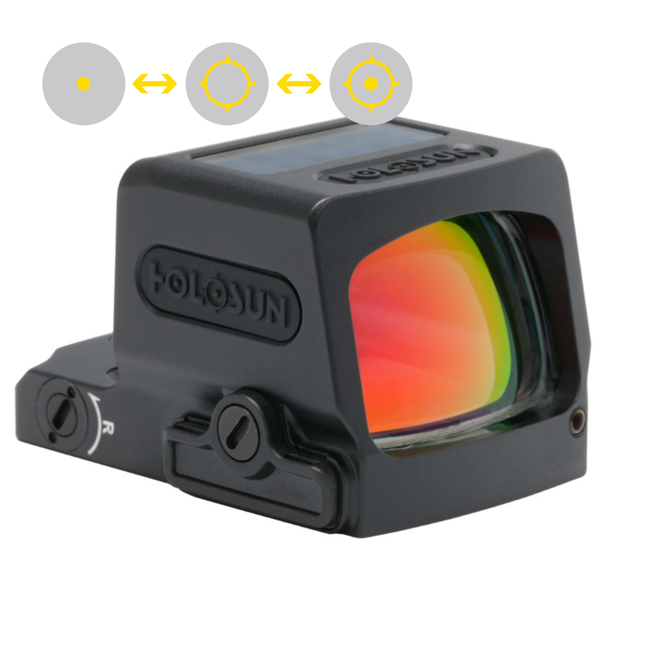 EPS-CORE-GD-MRS — Gold Circle Dot Reticle, 6061 Aluminum, Enclosed