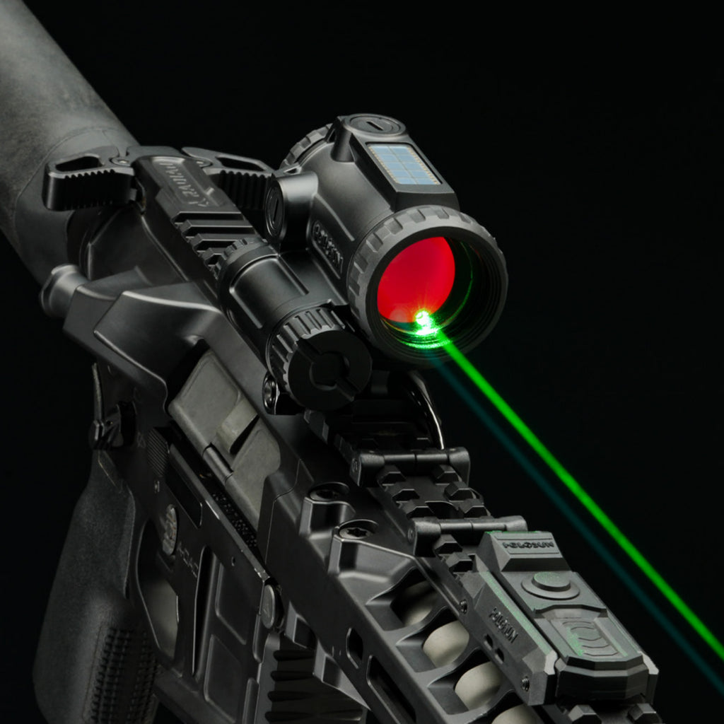 ARO-EVO-DUAL — Red Circle Dot, Solar, Green & IR Laser