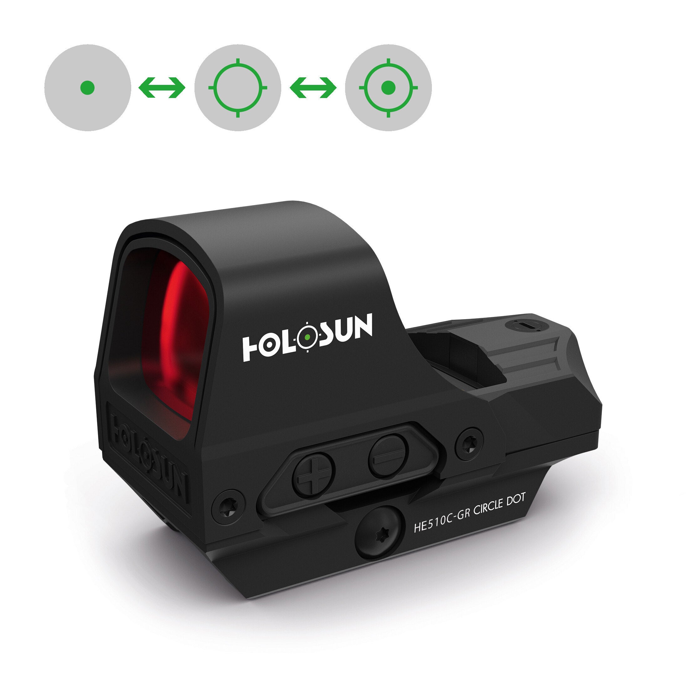HE510C-GR — Green Circle Dot/Solar Panel