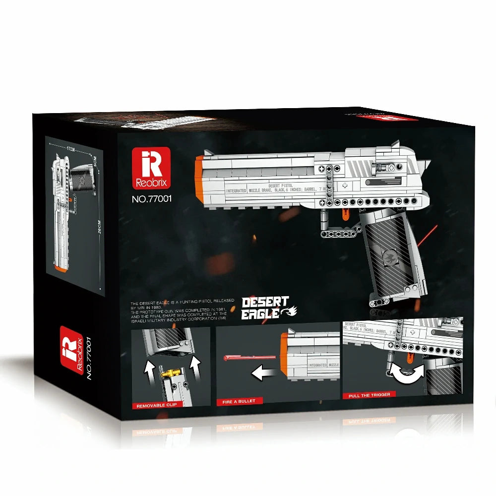 Reobrix Desert Eagle — Celtniecības Bloku Modeļa Komplekts (408 gab.)