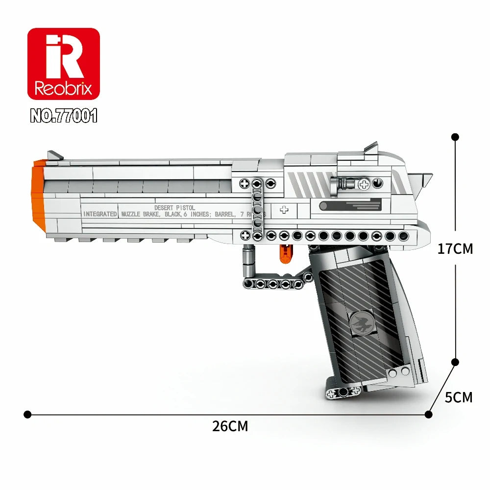 Reobrix Desert Eagle — Celtniecības Bloku Modeļa Komplekts (408 gab.)