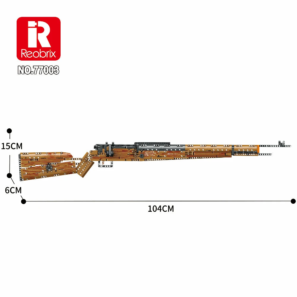 Reobrix Karabiner 98K — Konstruējamā bloku snaipera šautenes komplekts (951 gab.)