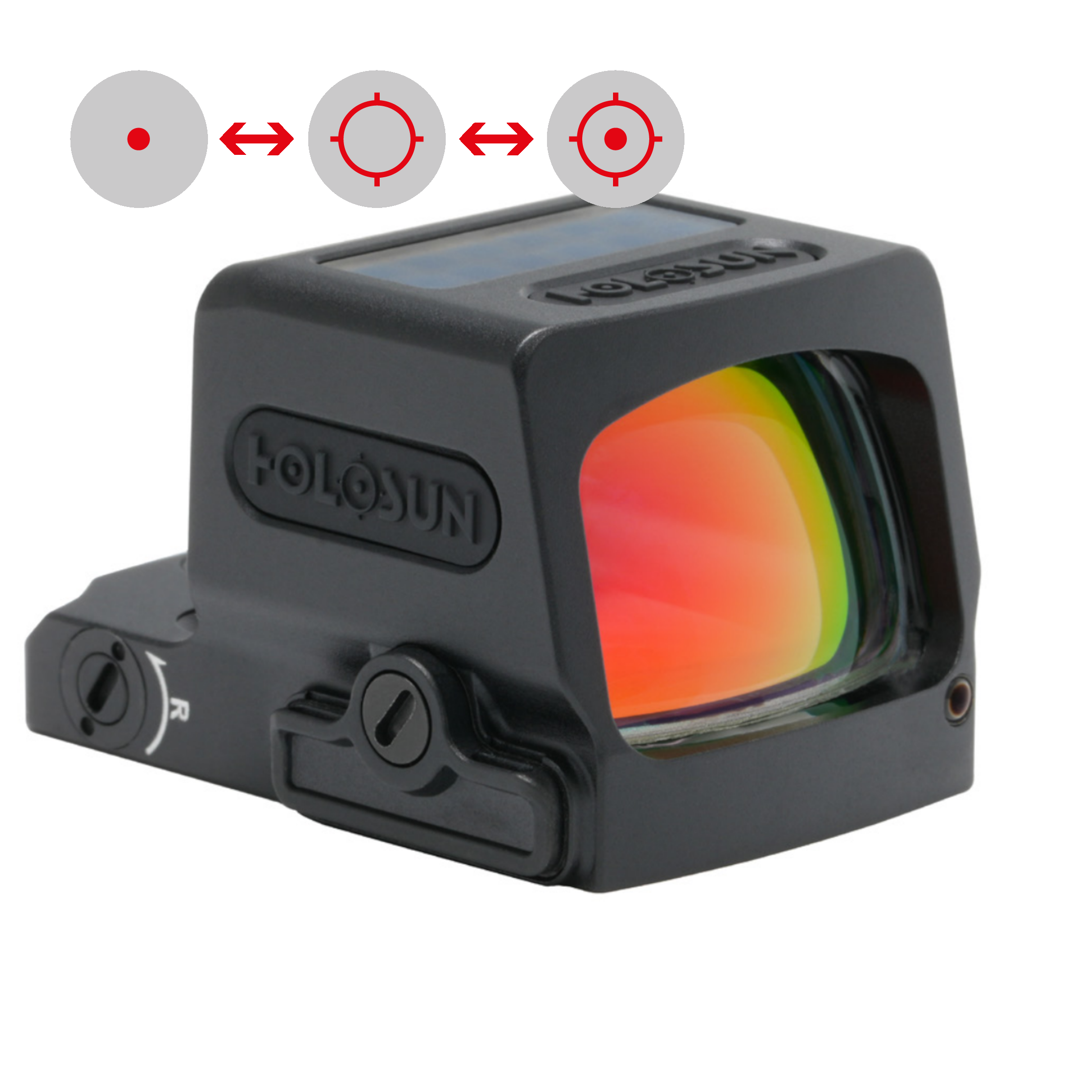 EPS-CORE-RD-MRS — Red Circle Dot Reticle, 6061 Aluminum, Enclosed