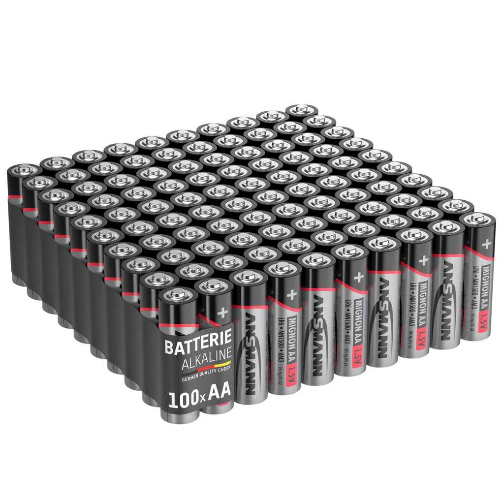Ansmann Alkaline Mignon AA batteries – 100 pieces