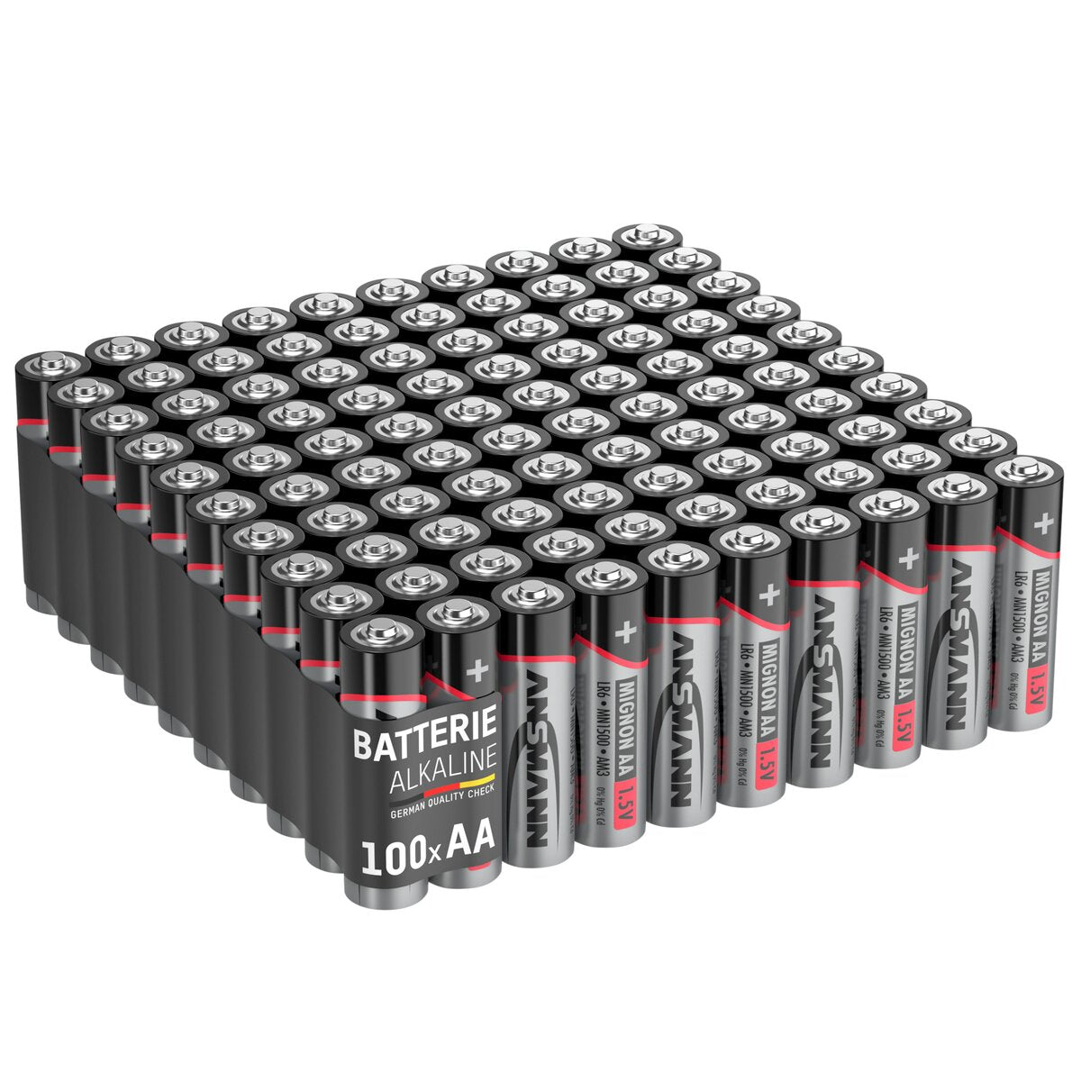 Ansmann Alkaline Mignon AA batteries – 100 pieces