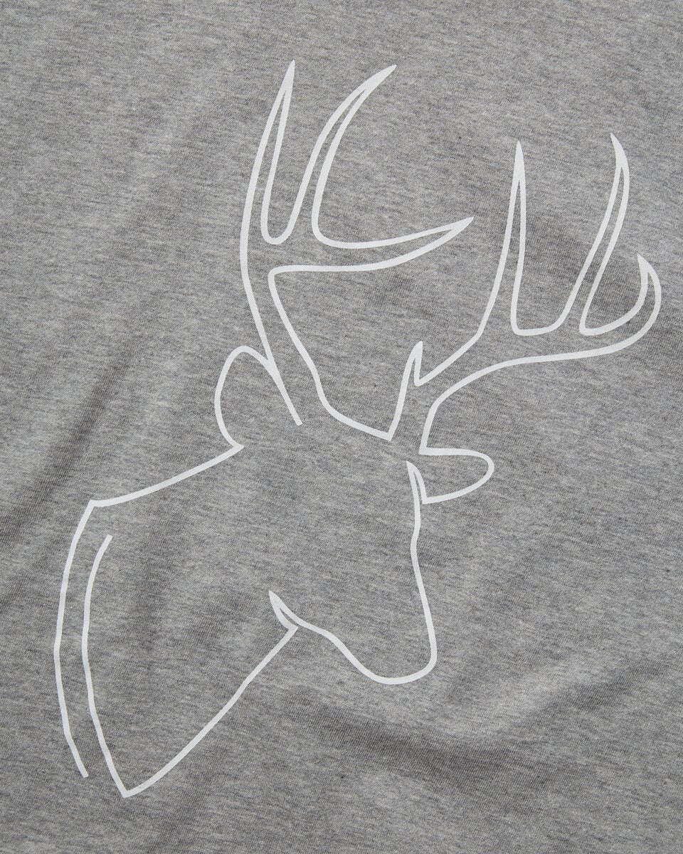 Reitmayer T-shirt with deer print (Gray melange)
