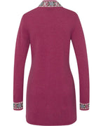 Reitmayer Long cardigan with jacquard pattern (Pink)