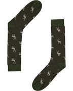Parforce Socks with deer motif (Brown/olive)