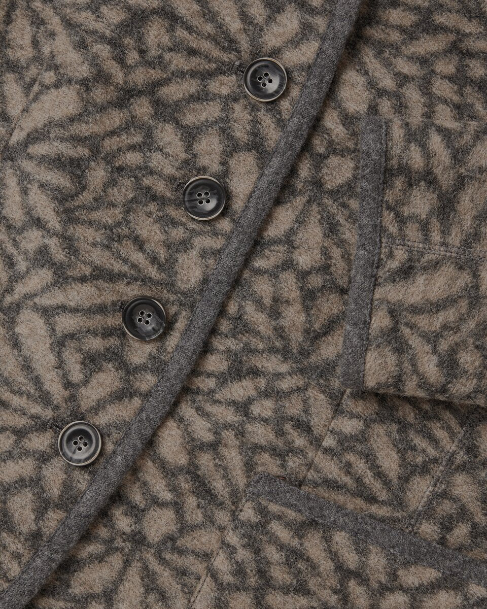 Reitmayer Stand-up collar jacket (Beige/Grey)