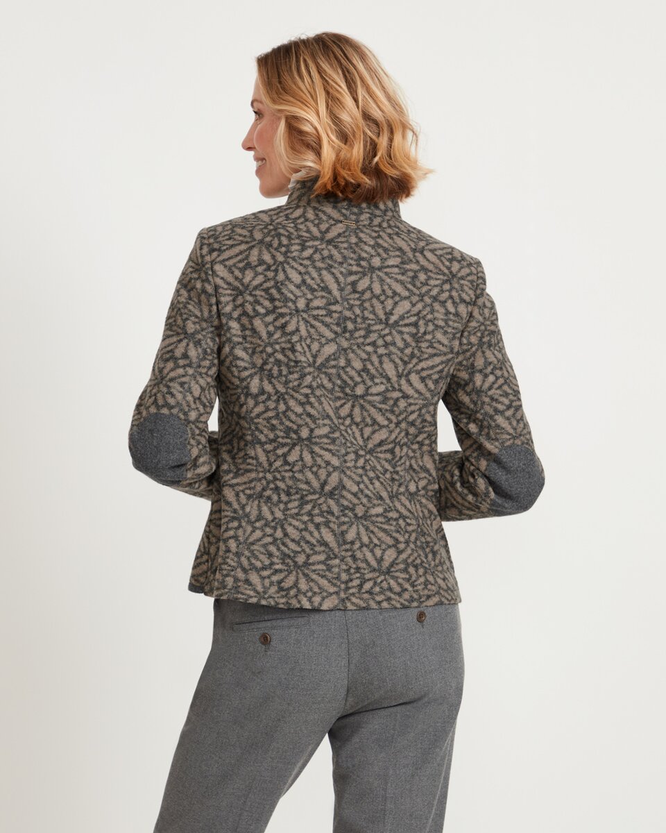Reitmayer Stand-up collar jacket (Beige/Grey)