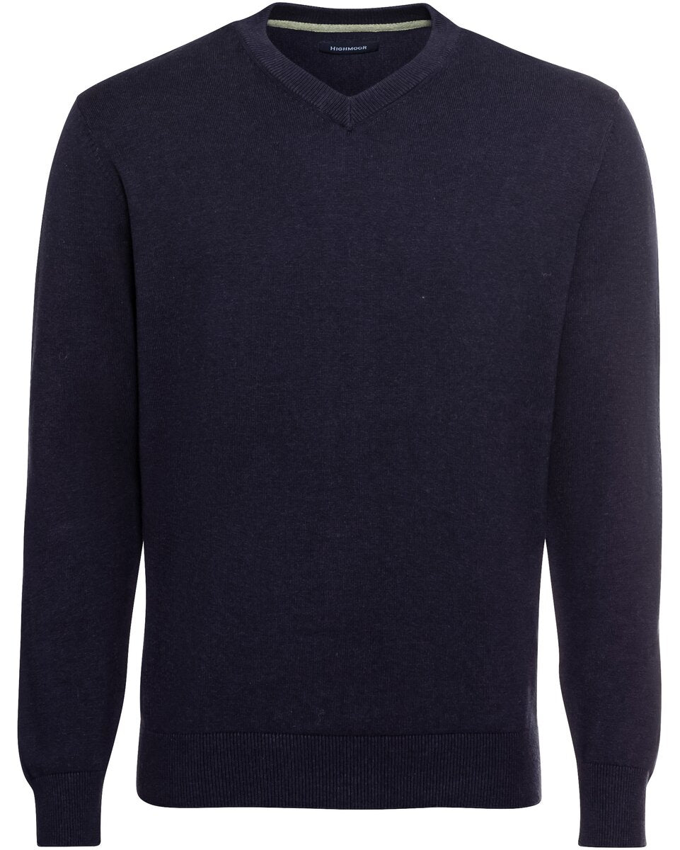 Highmoor Double pack of V-neck sweaters (Green/Navy)