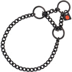 Sprenger Necklace with tension limiter – round links (Black – 45cm)