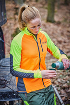 Parforce Women's functional midlayer MAIS Hatz-Watz (Signal orange/signal yellow)