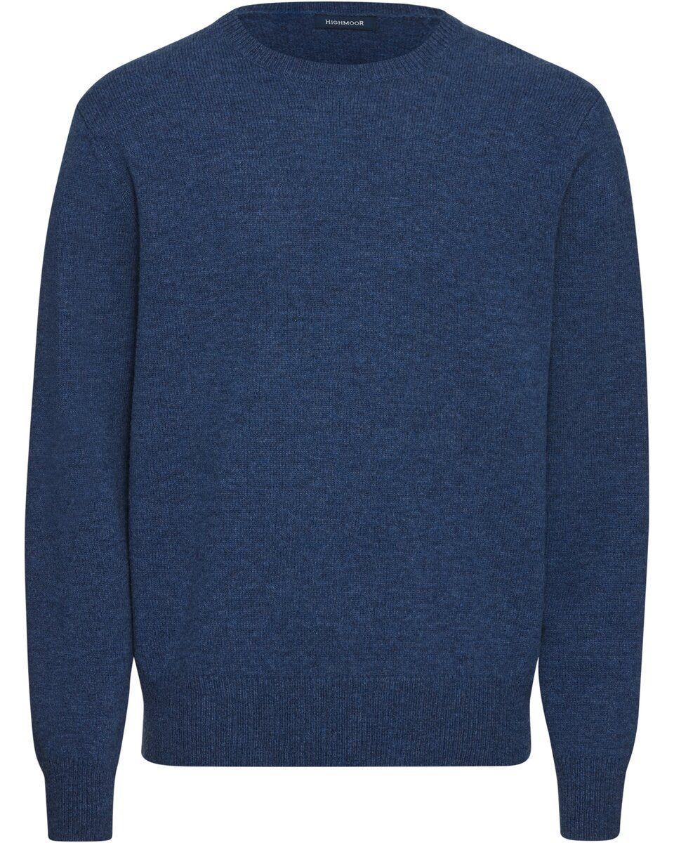 Highmoor Round neck sweater (Blue melange)