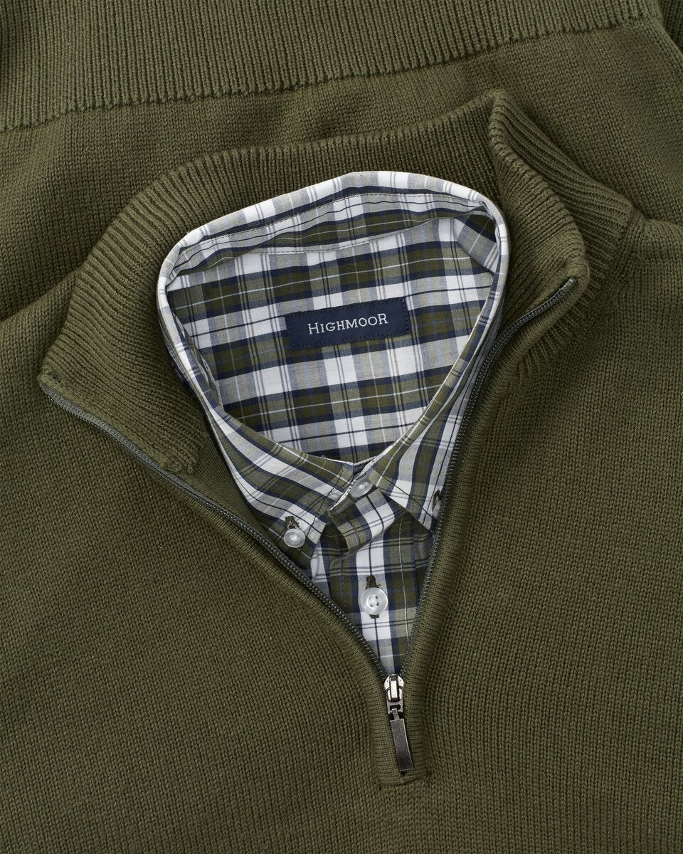 Highmoor Set: Troyer & checked shirt (Green)