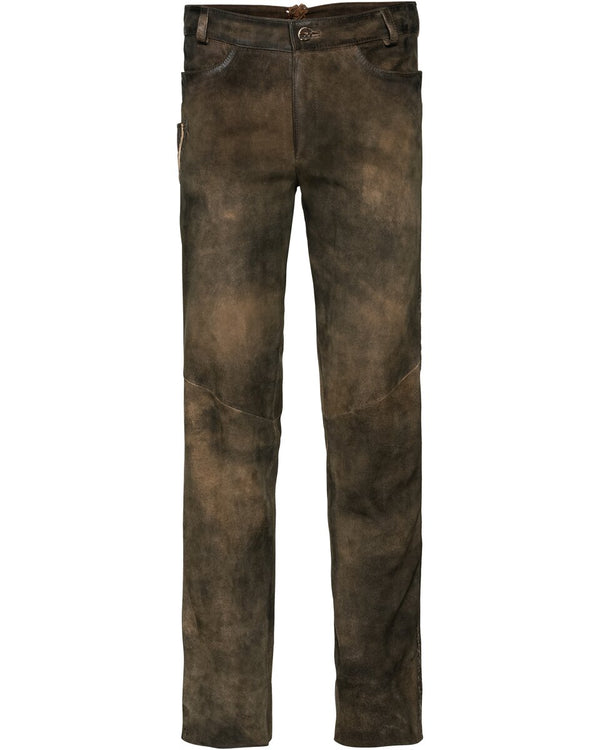 Luis Steindl Long leather pants (Brown)