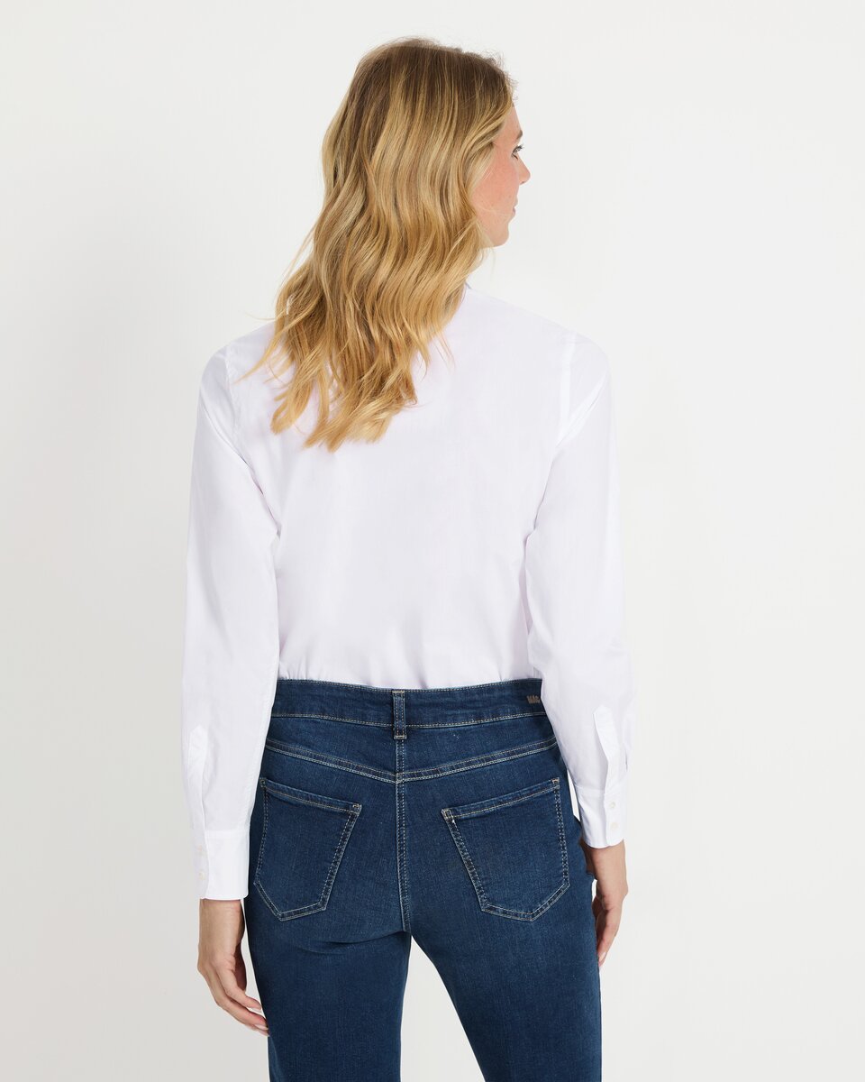 Luis Steindl Shirt blouse with lace insert (White)