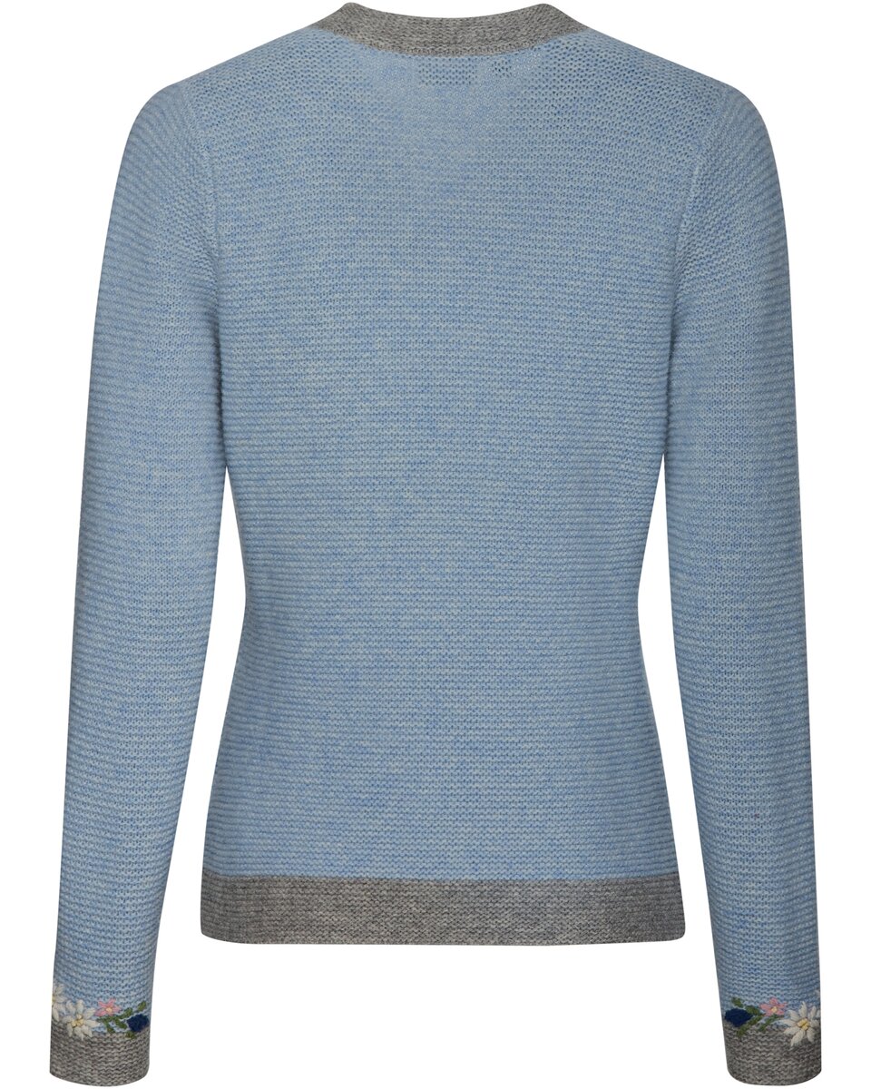 Luis Steindl Left cardigan with flowers (Bleu/Gray)