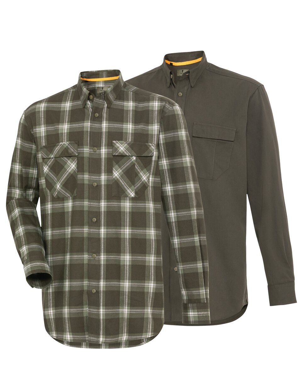 Parforce Set of 2 hunting shirts (Olive/olive checkered)