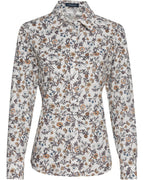 Highmoor Floral print blouse (White/brown/blue)