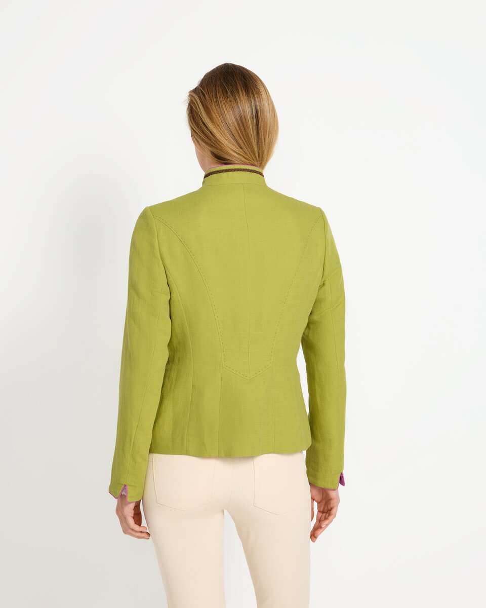 Reitmayer Stand-up collar jacket with contrast (Green)