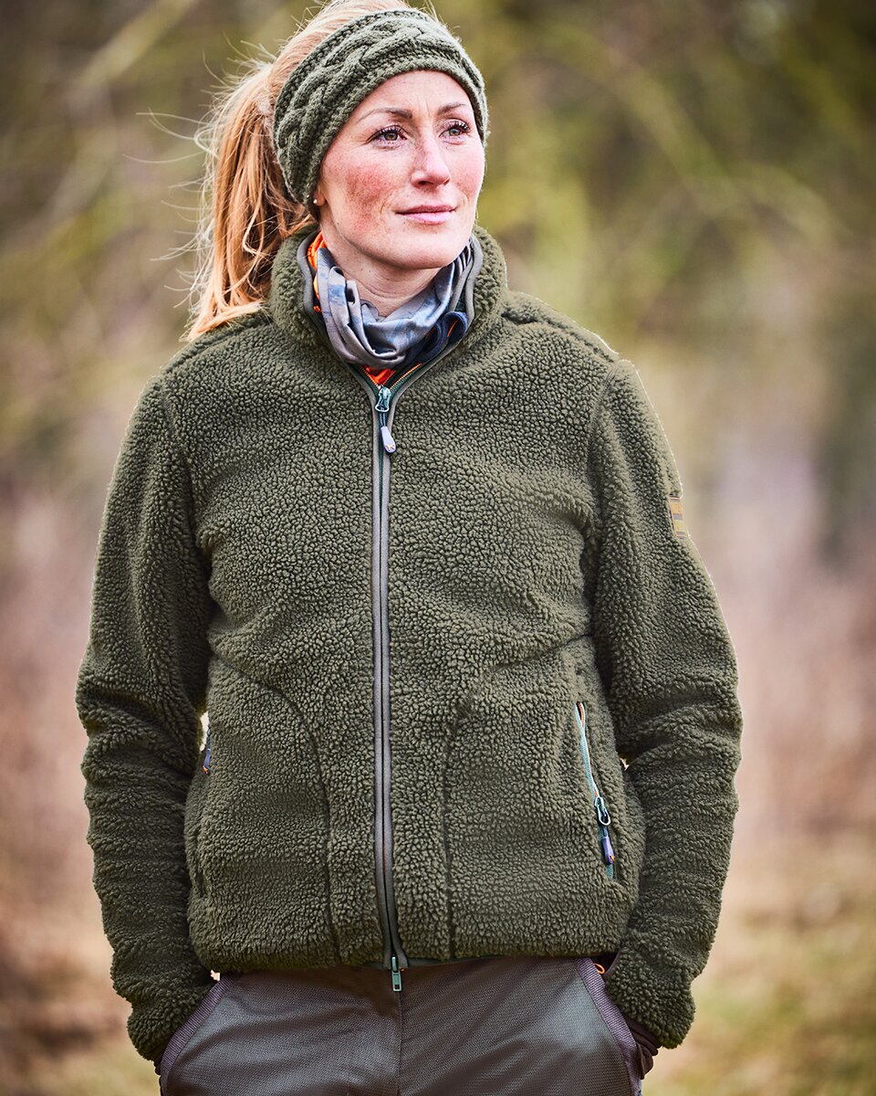 Parforce Hatz-Watz women's insulation fiber fur jacket (Olive)